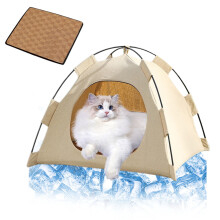 Portable Pet Tent for Small Dogs and Cats - Foldable Canvas
