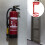 Fire Extinguisher Hanger Red Iron Wall Mounted 1 Pack 1