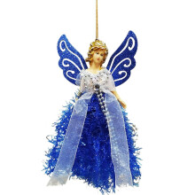 Silver Wing Angel Christmas Tree Pendant Ornament Handmade