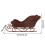 Brown Mini Christmas Sleigh Decoration Plastic 1 Piece 4