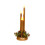 Flameless Christmas Candles Gold Pillar 12 inch 2