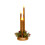 Flameless Christmas Candles Gold Pillar 12 inch 3
