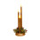 Flameless Christmas Candles Gold Pillar 12 inch 4