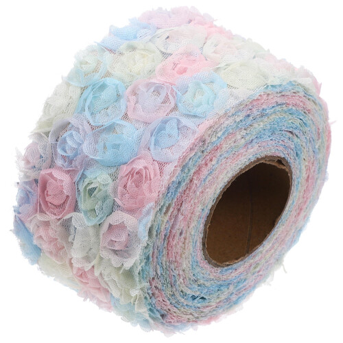Embroidered Yarn Fabric Multi-Color Gradient 1 Roll