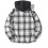 Men's Plaid Hooded Jacket British Style Loose Fit White 3