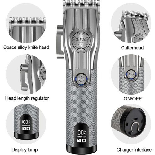 Cordless Hair Clippers for Men USB Rechargeable 8 Combs 2
