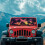 Foldable Hawaiian Palm Tree Sun Shade for Jeep Wrangler 3