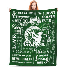Couverture de golf en polyester pour hommes, douce et moelleuse, en flanelle 40x50