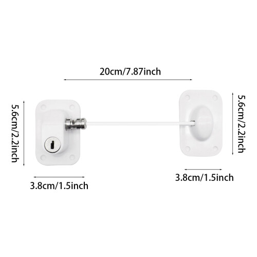 Refrigerator Lock with Silicone Wire Protection 2 pcs 2