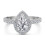 Pear Cut Moissanite Ring 925 Sterling Silver 3