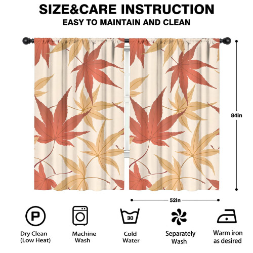 Pumpkin Pattern Thanksgiving Curtains Farmhouse Style 2 1