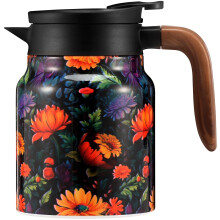 Vintage Pattern Insulated Teapot with Built-in Infuser