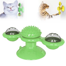 Interactive Windmill Cat Toy with Catnip LED Ball and