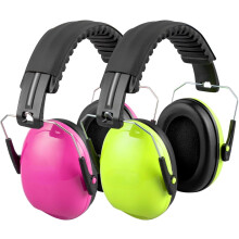 Kids Ear Protection Earmuffs Green and Pink