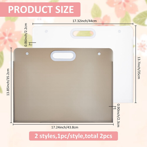 Plastic Art Portfolio Folder with Handle 17x14 inches 1