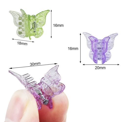 Butterfly Hair Clips Pastel Mini 50 Pieces 1