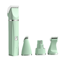 Cordless Dog Paw Trimmer Kit Green 4-in-1 Low-Noise