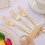 Plastic silverware set disposable 1 set 4