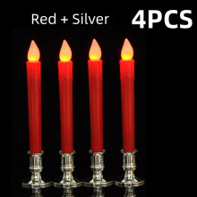 LED 3D Wick Flameless Candles Warm White 2 or 4 Pack