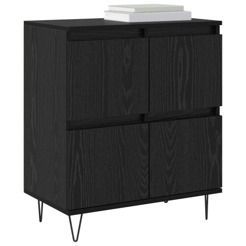 VidaXL vidaXL Sideboards 2 pcs Black oak 2