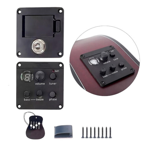 Acoustic Guitar Pickup with Tuner and Preamp 1