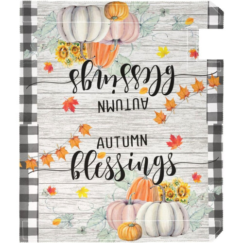 Fall Mailbox Cover Pumpkin Sunflower Maple Leaves Magnetic 1