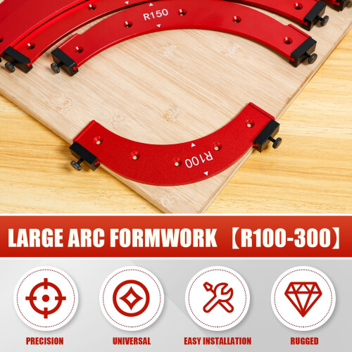 Aluminum Radius Template Jig for Corner Arc Positioning 1