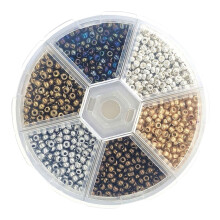 Fly Hook Head Beads Mixed Colors 1 Box