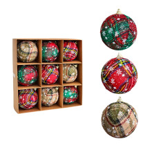 Mini Christmas Ball Buffalo Plaid Ornament Red Green 3 Inch