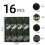 Flocked Christmas Ornaments Brown Plastic 16 Pack 1