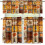 Maple Leaf Kitchen Valance Set 3 Pieces Farmhouse Vintage 4