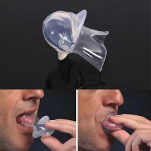 Silicone Tongue Retaining Device with Case for Snoring