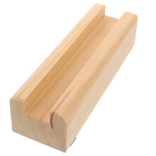 Wooden Floor Mirror Base Light Brown