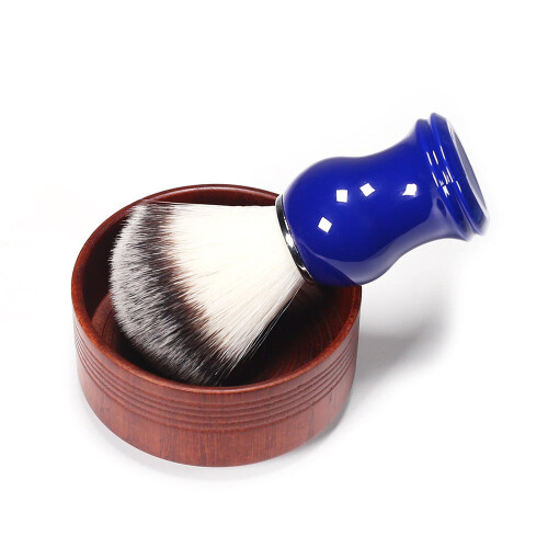 Men's Shaving Brush Blue Handle Soft Bristles 1 Piece