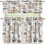 Rustic Coffee Tool Valance Curtains Wood Texture 54x18in + 1