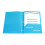 3-Hole Pocket Folder Blue Heavy Duty Plastic 2