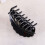 Hair Clips Black Plastic Claw Shape Non-Slip 2-Pack 4