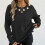 Women's Solid Floral Sweater Round Neck Long Sleeve Knit Top 1