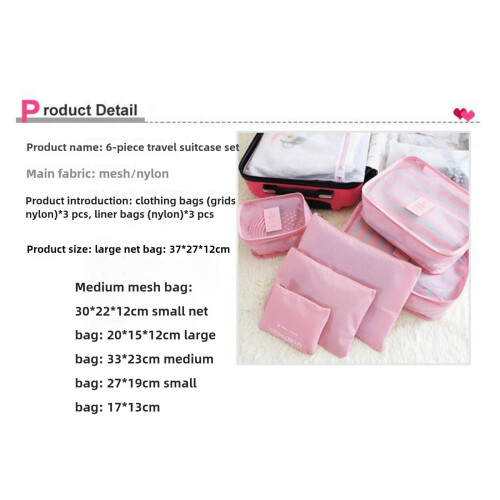 MOQIN Packing Cubes Set Lightweight Space-Saving 6-Piece 1