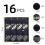 Flocked Christmas Balls Brown Plastic 16 Pack 2.36 Inch 1