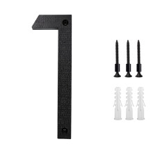 5 Inch Modern Metal House Numbers Black