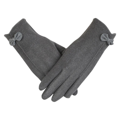 Women's Winter Gloves Thick Thermal Windproof Grey 1