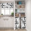 Kitchen Curtains Set Beige Orange Abstract 36 inch 2