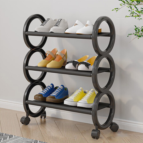 3-Tier Rolling Shoe Rack with Wheels 12-Pack 1