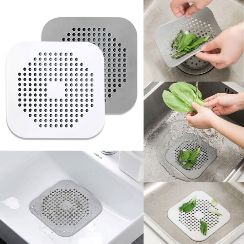 Silicone Drain Cover for Kitchen and Bathroom Sink Hair 2