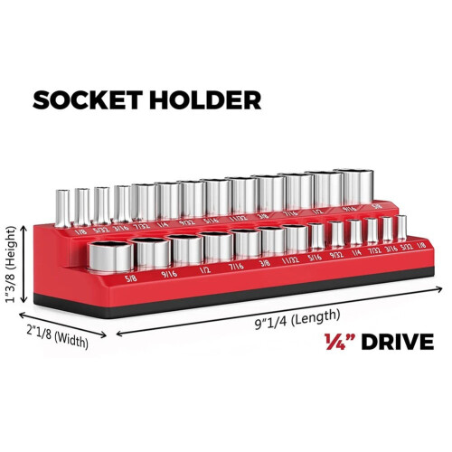Magnetic Socket Organizer for 1/2 3/8 1/4 Inch Drive 1