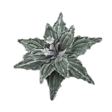 Glitter Poinsettia Christmas Tree Decor 10.2 inch