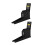 Child Height Stadiometer Black 2 Pieces Retractable Iron 7