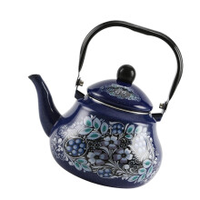 TISHITA enamel tea kettle blue 1.5L with lid