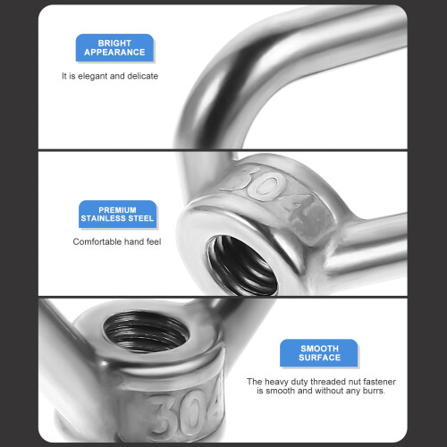 Eye Nut Heavy Duty Corrosion-Resistant Triangle Ring Nut 4 1